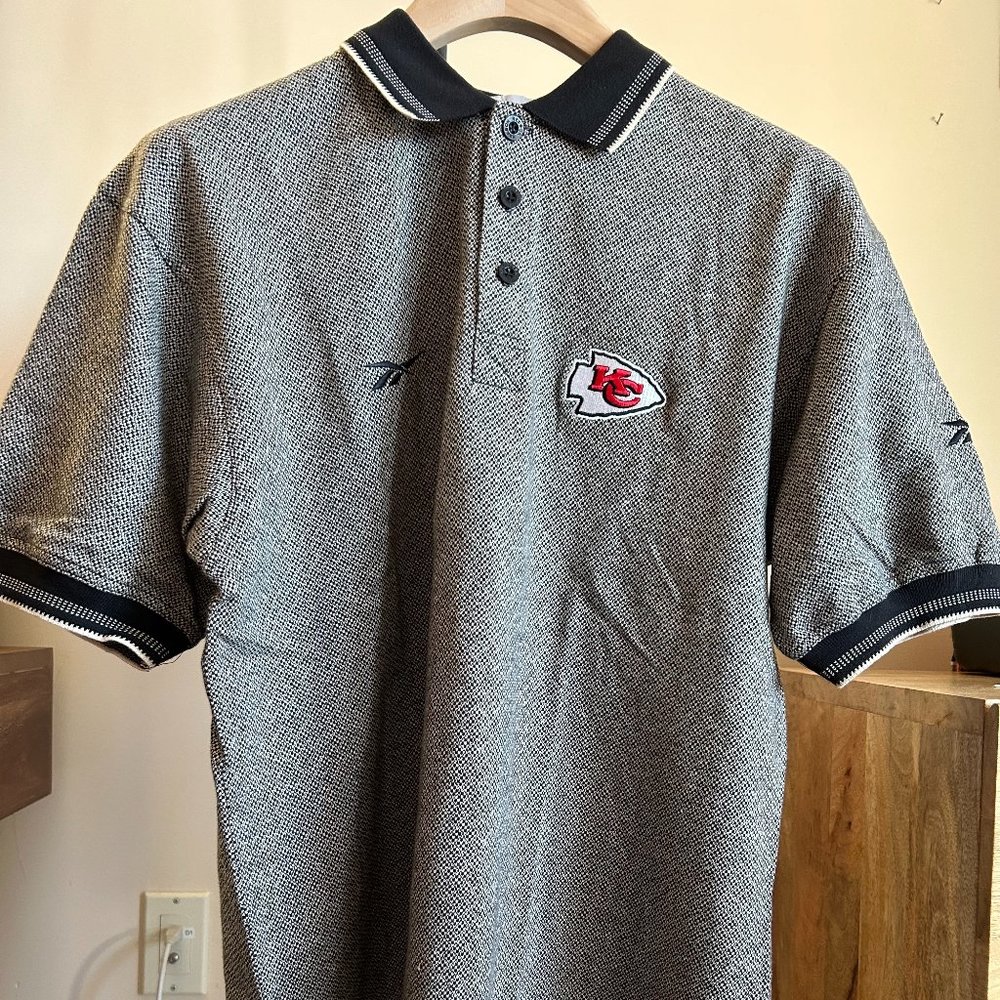 NLF Pro Line KC Chiefs short sl Polo-style shirt Dark Blue Med